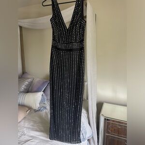 Black with stud beads midi dress from WINDSOR